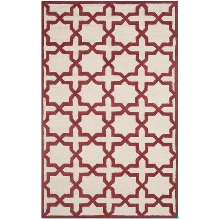 Safavieh Cambridge Hand Tufted Runner RugIvory & Rust 2 ft.-6 in. x 8 ft. CAM125I-28